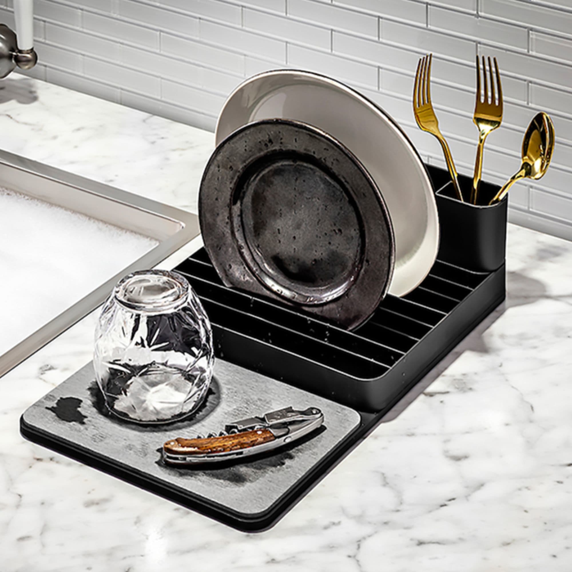 Madesmart Drying Stone Dish Rack Black Kitchen Warehouse™